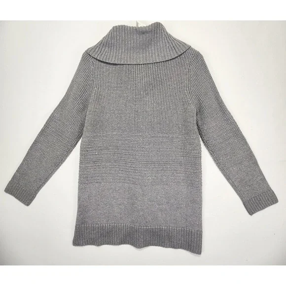 Calvin Klein Women's Classic Tutle Neck Elegant Cozy Gray Sweater Size M - Picture 9 of 9